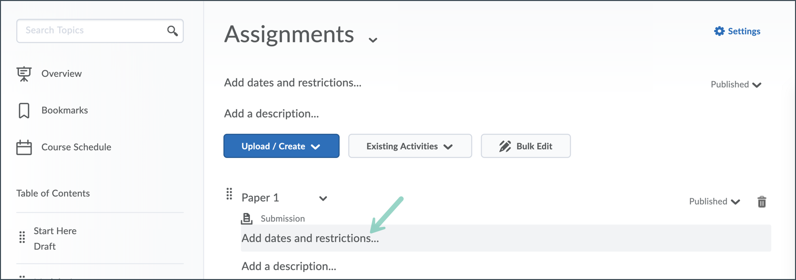 add dates and restrictions add dates and restrictions