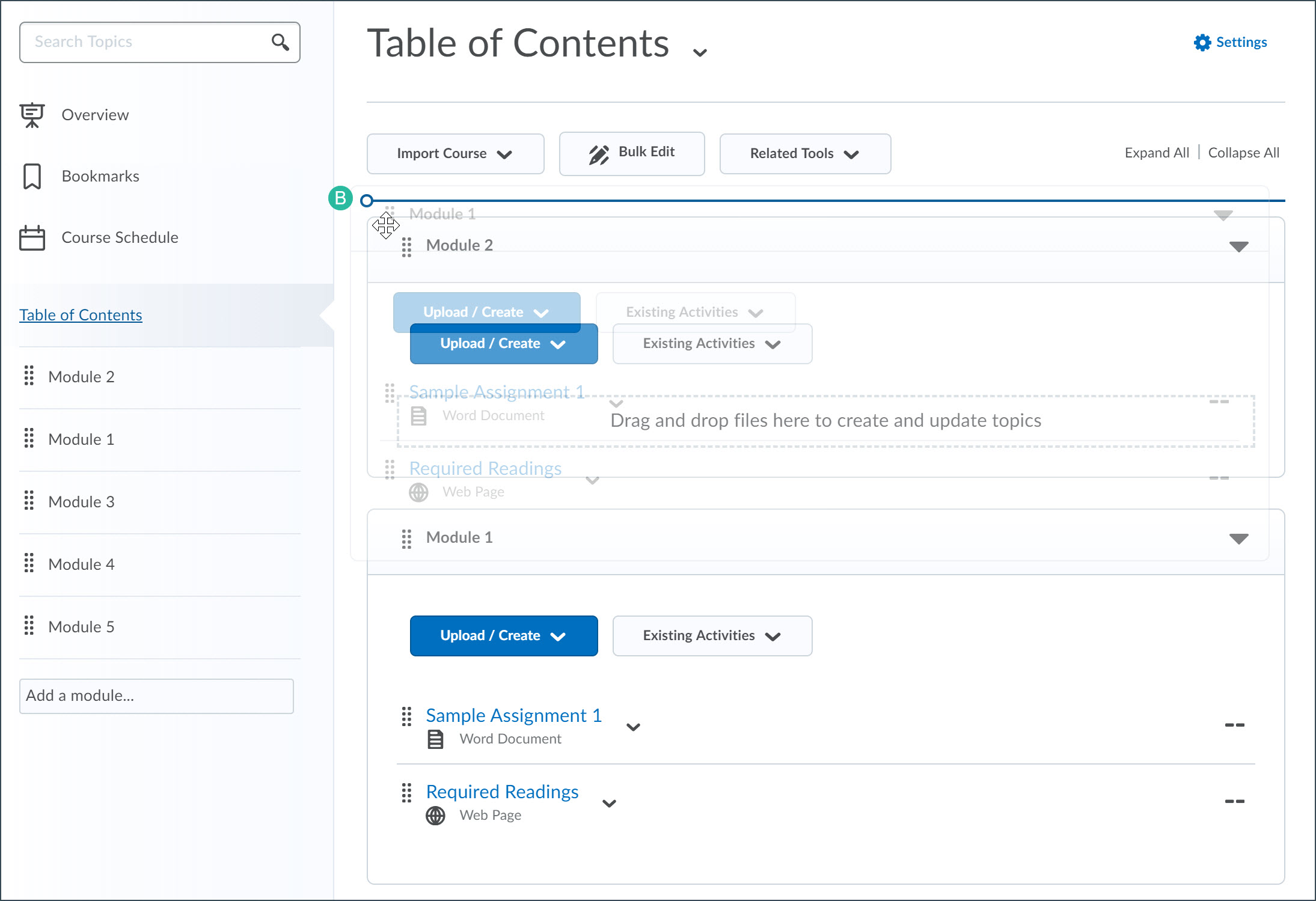 Drag Module of Topic Drag Module of Topic