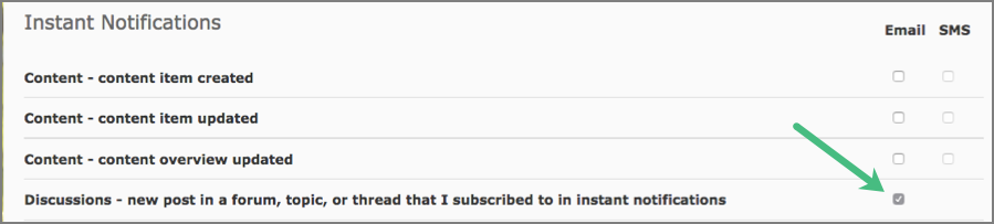 Discussions Instant Notifications Discussions Instant Notifications