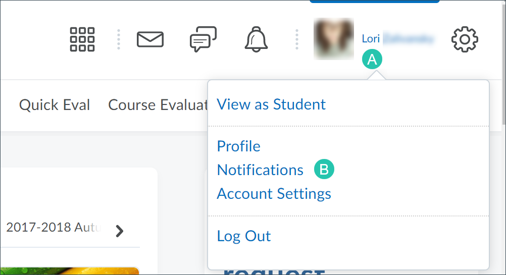 select profile and select notifications