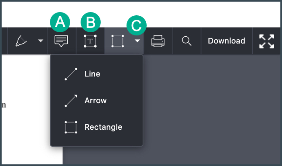 tool selections for text and shapes tool selections for text and shapes