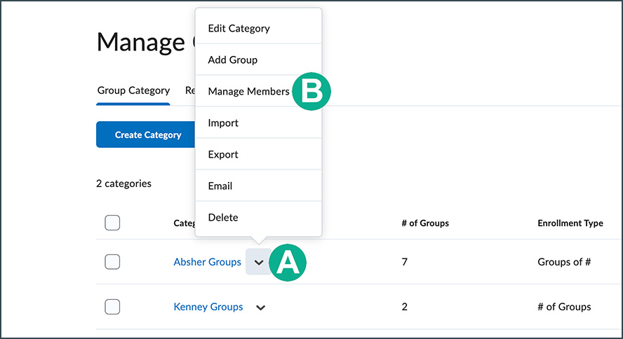 clicks to find Manage Members