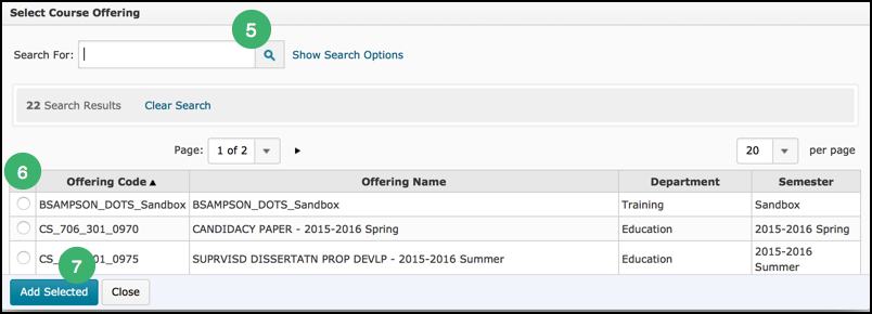 Search for Course to Copy Search for Course to Copy
