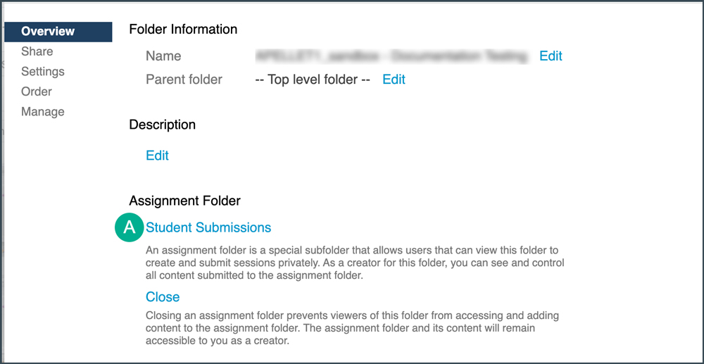 create folder for student submissions create folder for student submissions
