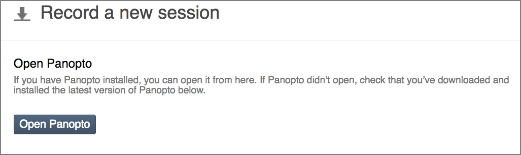 Open Panopto Open Panopto