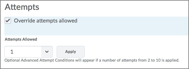 Special access override attempts allowed Special access override attempts allowed