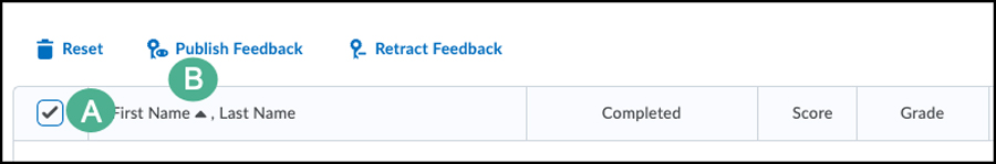 select all users and publish feedback select all users and publish feedback