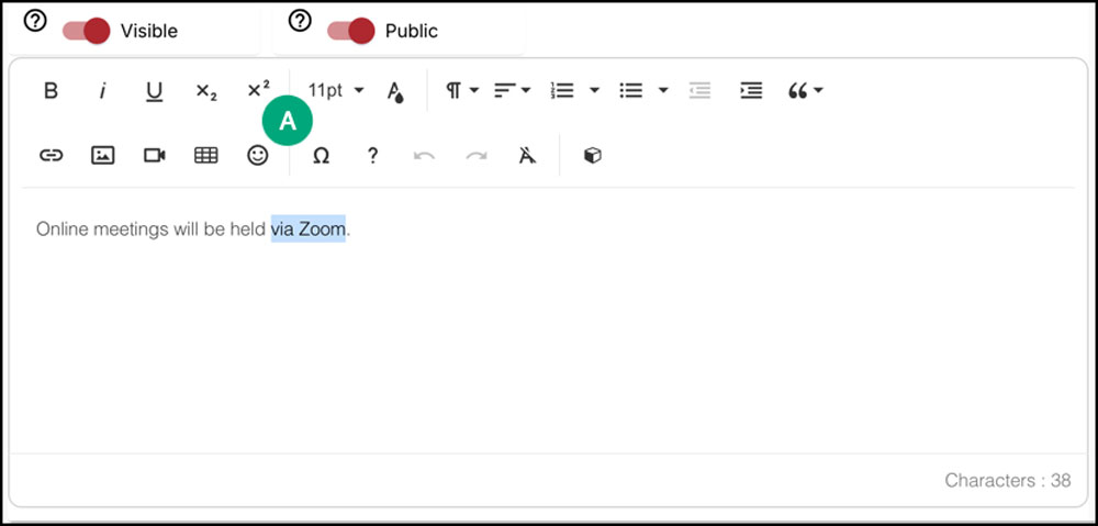 screenshot of a simple syllabus text box