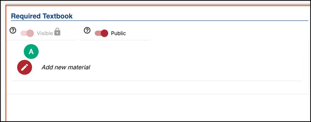 screenshot of simple syllabus area with a red pencil icon