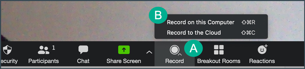 record a zoom session to the computer