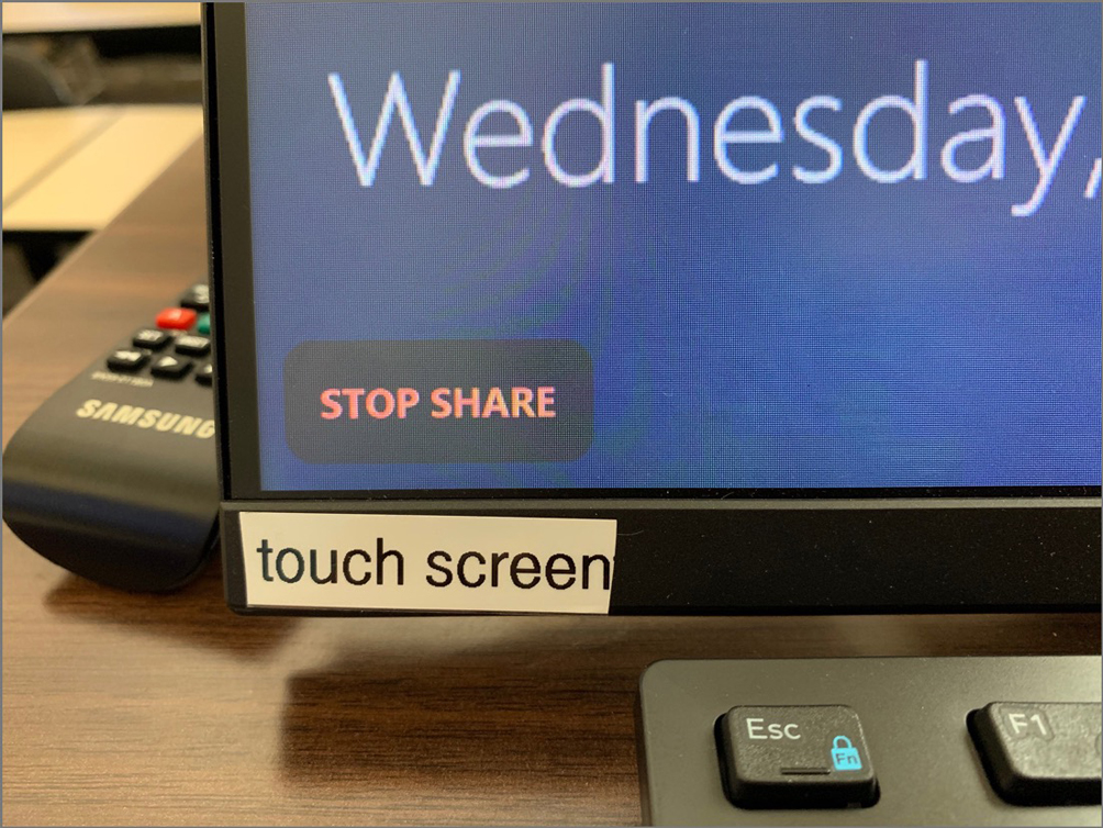 stop share button on zoom screen