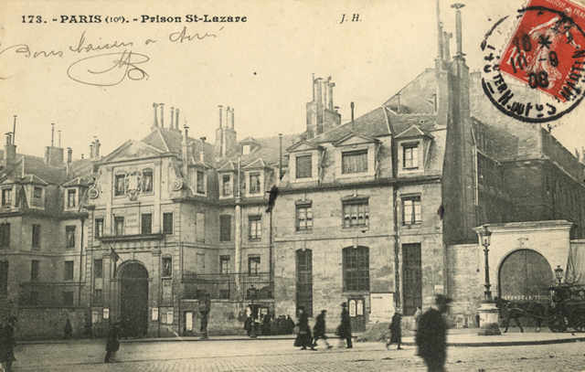 Prison Saint-Lazare, façade, rue Saint-Denis